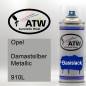 Preview: Opel, Damastsilber Metallic, 910L: 400ml Sprühdose, von ATW Autoteile West.